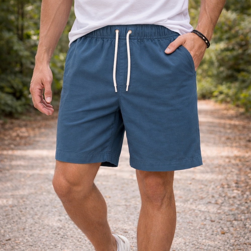 Original Use Men's Blue Woven Cargo Drawstring Shorts XS‎ Casual Summer Wear